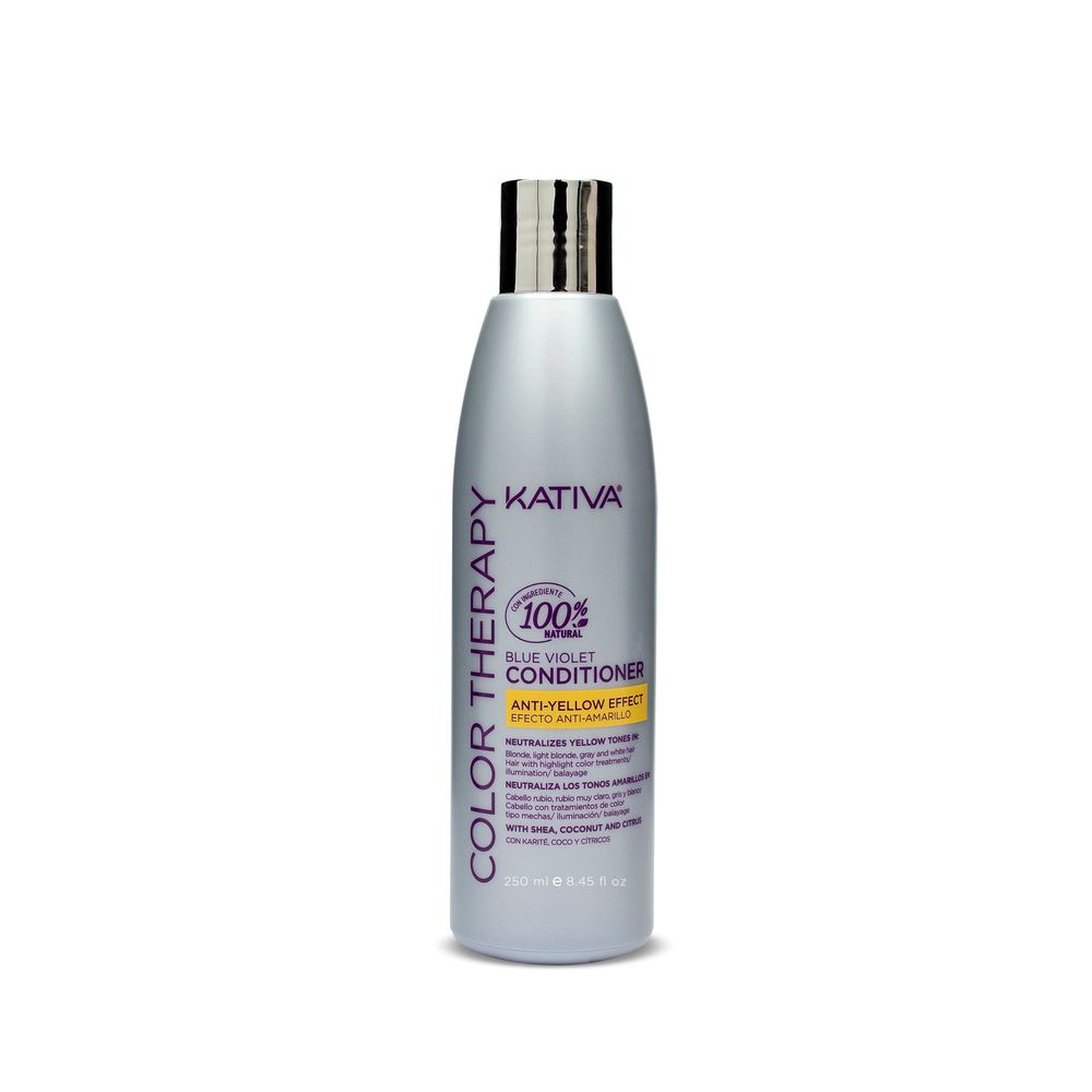 KATIVA COLOR Therapy Blue Violet Conditioner 250 Ml – Neutralisiert Gelbstiche Bei Blondem & Grauem Haar